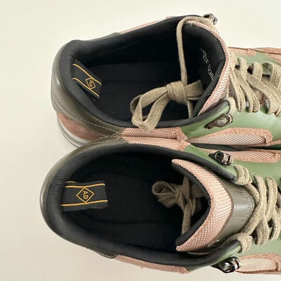 Dunhill Radial Runner Sneakers Leather Brown Green Mesh Italy Men\'s EU 43 US 10 main image 12